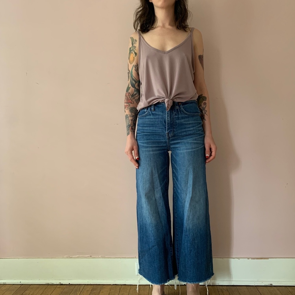 Madewell Wide Leg - Raw Edge Jeans